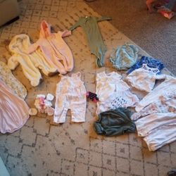 Bag Of Baby Girl Clothing Neborn To 3-6 Months