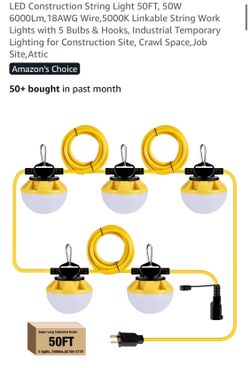 New GJIA 50’ LED construction string lights
