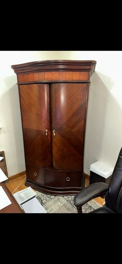 Wood Armoire Wardrobe Cabinet with Drawer