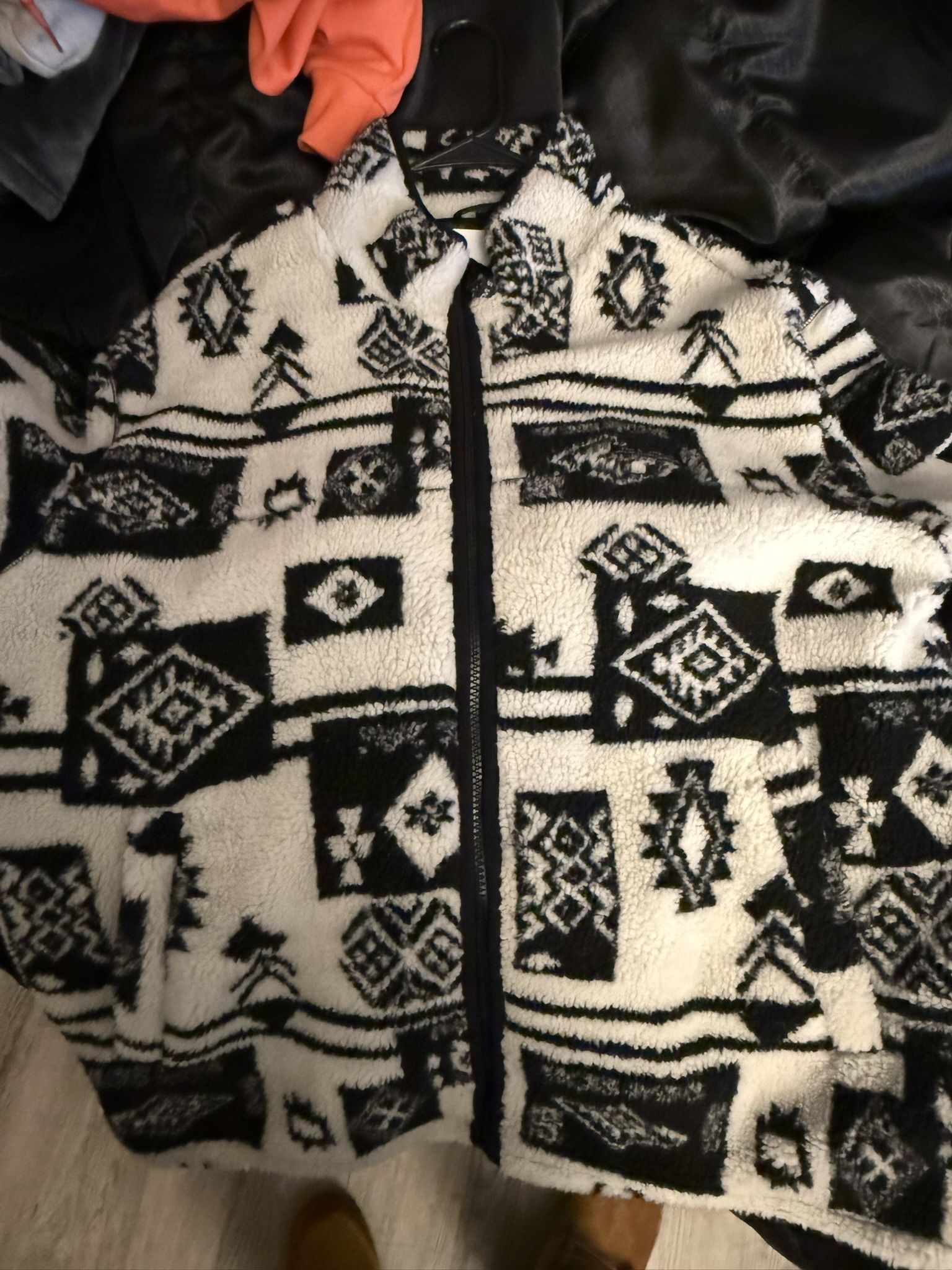 Top man fleece Zip down Jacket Size XL