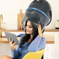 Professional Adjustable Hood Floor Stand Bonnet Hair Dryer, 1300 Watts, Black