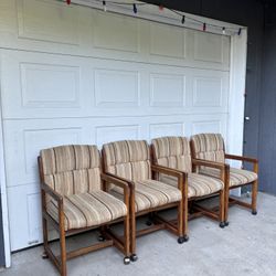 MCM Danish Style Square Arm Dining Chairs •FREE DELIVERY•