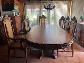 Dining room set  table , chairs and buffet