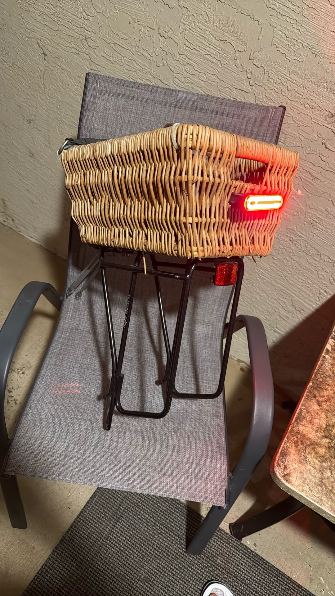 Basket For Bike With Estar Bag And Lights Security