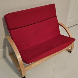 Kids Wooden Red Couch