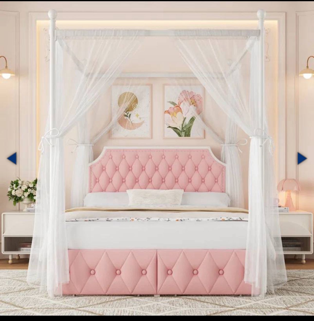 Queen Size Bed Frame With Conopy