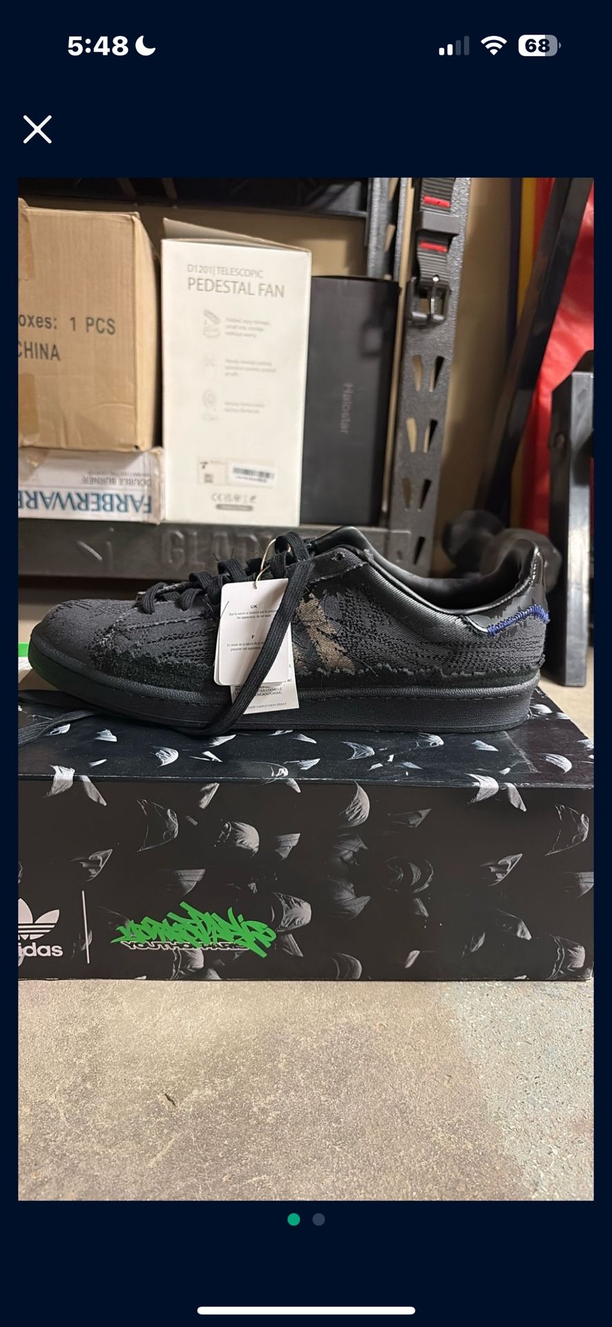 Men's adidas Campus 80s x Youth of Paris Size 13 1/2