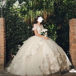 Champagne Quinceañera Dress