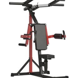 Deltoid and Shoulder Press Machine, Lateral Raise Machine with Adjustable Seat and Backrest, 800 Weight Capacity Upper Body Machine,Red