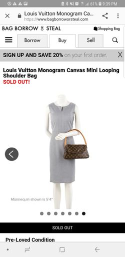 Pre-Owned Louis Vuitton Mini Looping Monogram B ag 