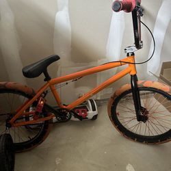 Orange customized kink bmx