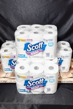 Scott 1000 Long Lasting Toilet Paper 12-Roll Packs