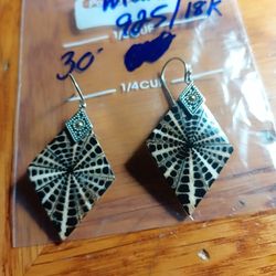 Sterling Silver/18k Gold Earrings