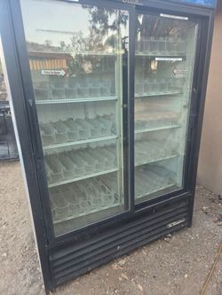True Double Sliding Glass Door Merchandiser Cooler