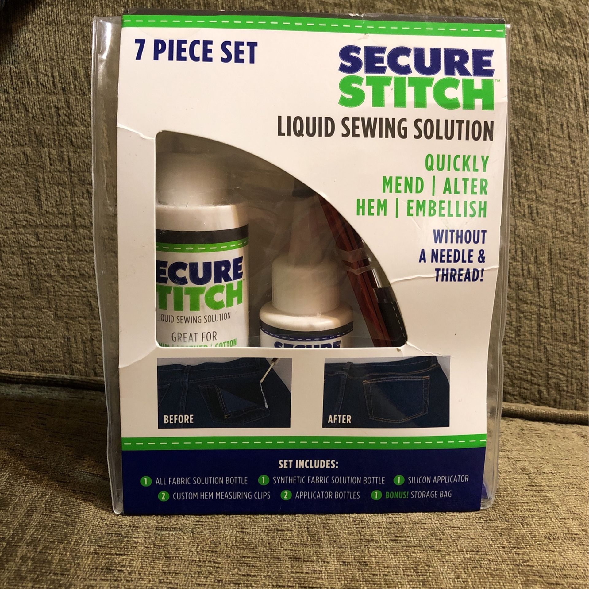 Secure Stitch Liquid Sewing Kit Fabric Sewing Glue