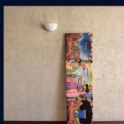 One New Huge Art Print In Light Weight Metallic Aluminum Frame