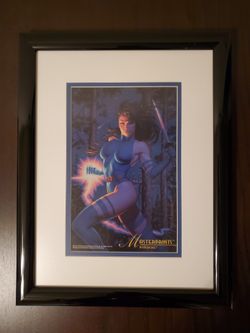 NM+ Masterprints Psylocke Marvel Universe 1994 Fleer 6½"×10" Custom Framed T+G Hildebrandt Vintage