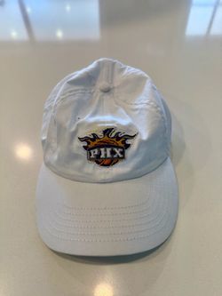 Phoenix Suns Hat, Embroidered "PHX" Suns Front Logo, Embroidered "PHX 13" Back Logo, White, Adjustable