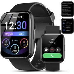 Smart Watch for Men Women - Answer/Make Calls/Quick Reply/AI Voice Assistant, 1.83" for Android iPhone Samsung Compatible IP68 Smartwatch Blood Oxygen