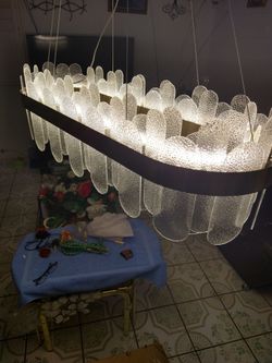 Rectangular Crystal Chandelier