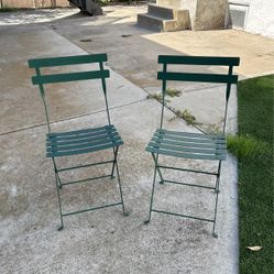 Green metal Patio Chairs 