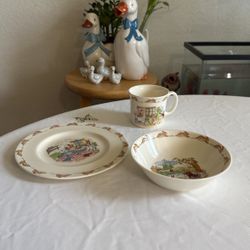 Bunnykins Childrens Plate Bowl &mug