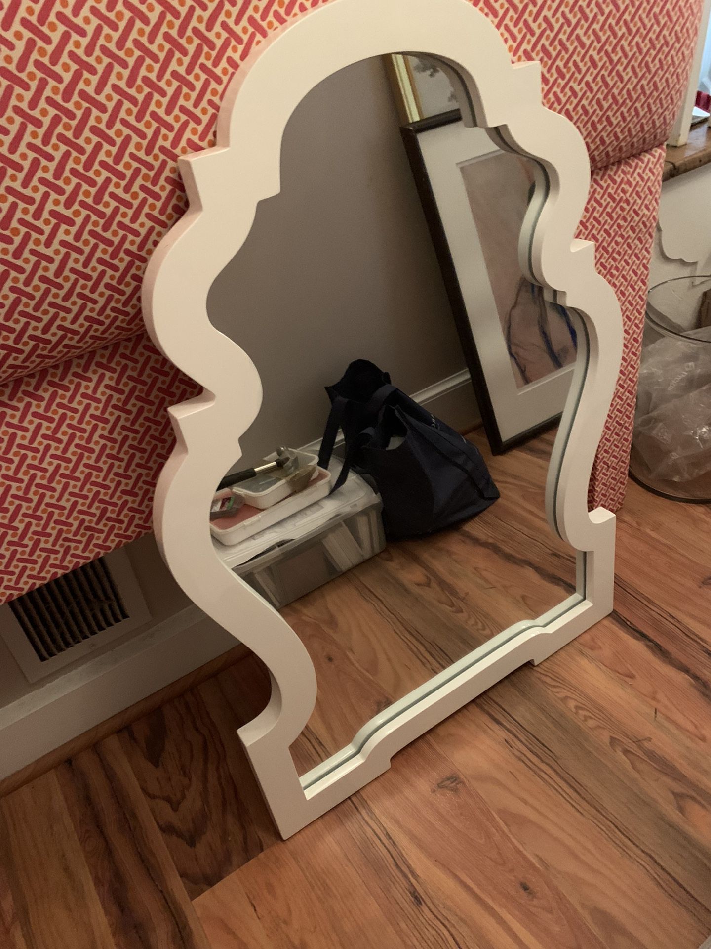 White Lacquer Mirror 
