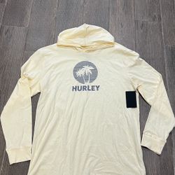 Hurley Light Yellow Tropical Escape Hoodie Tee
