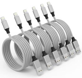iPhone  Chargers - 6pk Silver iPhone Charger