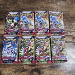 8x Pokemon Scarlet and Violet Base Set Booster Packs New Sealed