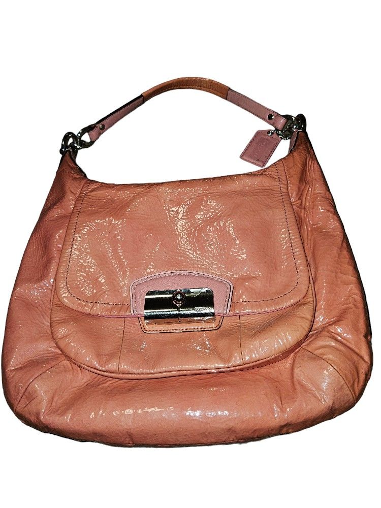 AUTHENTIC COACH HANDBAG/ PURSE PINK LEATHER *BEAUTIFUL*