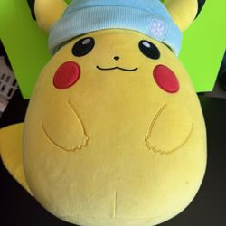 Squishmallows Pikachu Christmas 14” plush