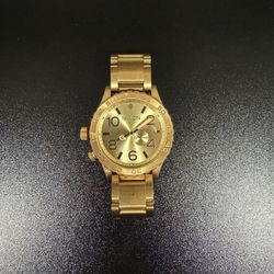 Nixon 51-30 Men’s Diver 51mm Gold Quartz 300m Date Unidirectional Bezel