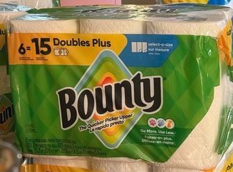 Bounty Select-A-Size Paper Towels 6 Double Plus Rolls