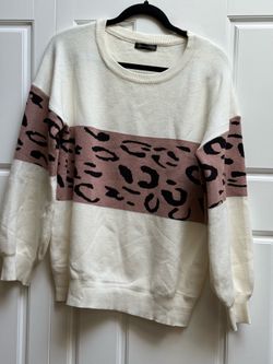 Animal Print Sweater (Size Large) NEW
