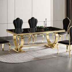 Modern Dining Table with 20mm Marble Top