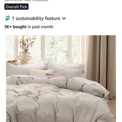 Bedsure Duvet Cover King Size - 3 Pieces Prewashed Cotton-