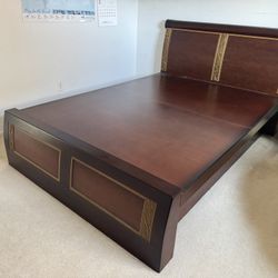 Korean High Luxury Queen Sleigh Bed