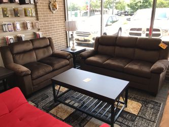 2 pc Living Room Set, Sofa and Loveseat