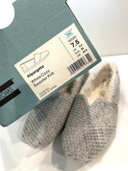 TOMS alpargata white cozy sweater knit