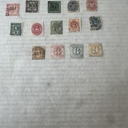 German States Group Of 14 Used Stamps 