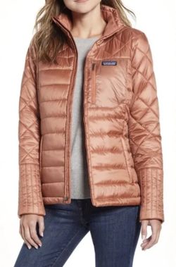 Patagonia Women Size Small Radalie Jacket Century Pink Pockets Puffer