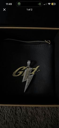 Iced bolt pendant
