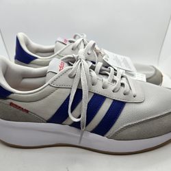 New Mens Size 9.5 Adidas Run 70s Classic Casual Athletic Shoe White Blue HP6117