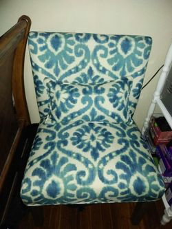 Aqu Blue chair w/ pillow
