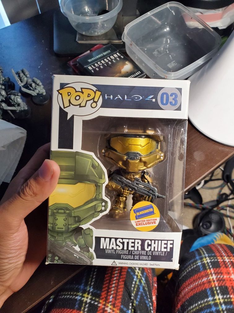Funko Pop Halo 4 Master Chief #03 Gold Blockbuster Exclusive