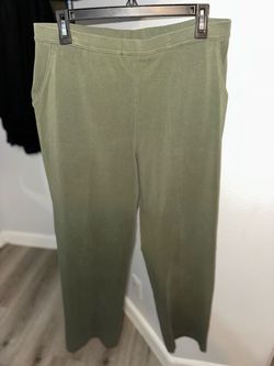 LL BEAN Olive Green Elastic Waist Casual Pants