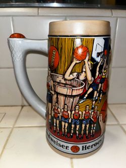 Vintage Budweiser Basketball Stein