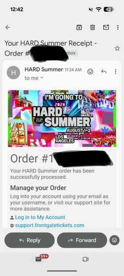 Hard Summer two day VIP Wristband