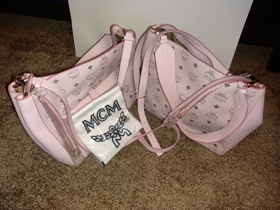 MCM purses, New, Never Used, Powder Pink Leather {certified authentic}